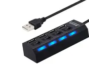 USB Hub USB Splitter Multi USB C Hub 2.0 Multiple 4 Port Type C Hab With Power Adapter Computer Accessories USB 2.0 Hub for PC