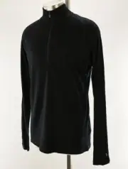 SMARTWOOL Mens Black Merino 250 Base Layer 1/4 Zip Long Sleeve Shirt LARGE NWT