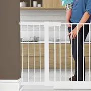 Levede Baby Safety Gate Adjustable Pet Stair Barrier 30cm Door Extension White