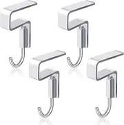 Sosation Student Purse Table Hook Desk Office Bag Hook Nail Free Purse Hanger Aluminium Alloy Purse Holder Handbag Hook Hanger Holder Bag Hanger for Table Hanging Storage Decor, Silver