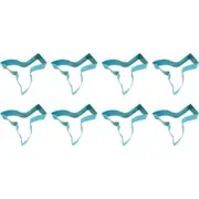 8x R&M Mermaid Tail Cookie Cutter Polyresin Coated Steel Bake Mould 9.5cm Blue
