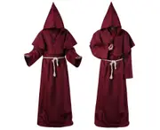 Halloween Costume, Medieval Monk Costume, Wizard Costume Priest, Cosplay Costume Shawl, Cosplay Costume