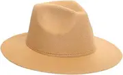 [Generic] Women's Panama Outback Wide Hat Brim Crushable Wool Hat Baseball Caps Youth Hat