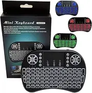 Spendeal Mini Keyboard with Touchpad, Blacklit Portable Wireless Keyboard, Backlit Mini Wireless Keyboard with 2.4G USB Dongle & Rechargeable Li-ion Battery for Smartphones, PC, Tablet, Laptop TV Box