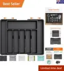 Cutlery Drawer Organiser, Expandable Utensil Tray for Kitchen, Adjustable Sil...