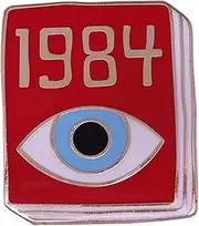 [Pinstant] 1984 George Orwell Book Novel Science Fiction SciFi Sci Fi Dystopian Future Nineteen Eighty Four Literature Classic 1.25" Enamel Pin Badge, 1.25 Inches, Enamel, enamel
