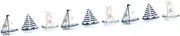 Tofficu 3sets Sailboat Model Wooden Ship Model Kit Sailing Boat Decor Beach Room Decor 3pcs*3