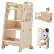 4 in 1 Toddler Kitchen Tower, Kids Kitchen Stool Helper, Standing Tower with