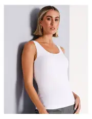 [Basque] Seamfree Recycled Blend Tank in White