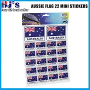 Australia Day Laser Stickers Aussie Flag 22 Mini Stickers on A4 Sheet