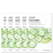 THE FACE SHOP Real Nature Sheet Mask - Cucumber (Pack of 5)