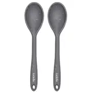 2x Ladelle Craft Grey Speckled Kitchenware Silicone Spoon Serving Utensil