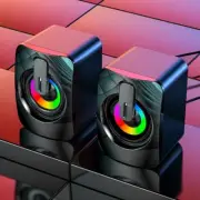 Computer Speakers PC Sound Box HiFi Stereo Microphone | USB Wired | LED Light