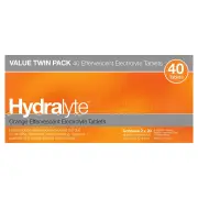 Hydralyte Electrolyte Effervescent Tab (Orange Flavour) X 20 X 2