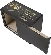 VANZACK Wooden Pet Ashes Urn Elegant Memorial Casket for Dogs Cats Durable Cremation Box Thoughtful Present for Pet Loss Sturdy Wooden Tank for Ash Storage