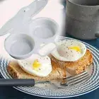 Kitchen Microwave Oven Round Shape Egg Steamer Cooking Mold Egg Poacher Egg T:ti