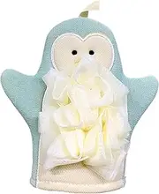 Scrub Mitt - Soft Body Scrubber Exfoliator Gloves - Shower Puff, Bathing Accessories, Loofah Sponge, Rich Foaming Towel for Men Women Kids Families