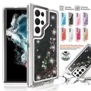 Liquid Glitter Clear Defender Hybrid Case For Samsung S23+ S22 S21 S20 S10 S9 S8