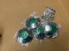 Bicycle Set of 4 Green Reflector Chrome Hub Caps Schwinn Shelby Monark Higgins &