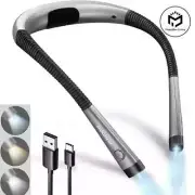 LED Neck Reading Light Usb Rechargeable Read Light in Bed 3 Colors