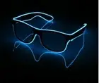 Glow Glasses Light Up El Wire Glowing Party Rave Glow-in-The Dark LED Sunglasses
