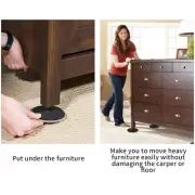 Set of 8 Hardwood Floor Protectors Easy Furniture Sliders for Chairs Table Bed