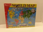 Melissa & Doug Wold Map Floor Puzzle 33 Jumbo Pieces New/Sealed