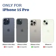 iPhone 15 Pro Rear Camera Lens Protector - Anti-Fingerprint Coating, Best Quality, Compatible with Wide Camera Cutout Cases-Silver