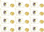 [CINFAC] 12/25/50/100pcs small metal Illinois Flag lapel pin for men women Suit Jacket Illinois Flag Pins Bulk