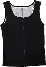 Milisten Men Compression Sauna Vest with Zipper for Enhanced Sweat and Muscle Toning Sleeve Workout Shirt for Running Gym Training and Yoga