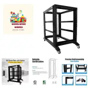 Server Rack Open Frame Rack 4 Post 19 inch Adjustable Server/Audio Rack Cold ...