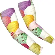[FSCEV] Ice Cream Sun Protection Arm Sleeves Outdoor Essentials Cooling Compression Golf Hiking Cycling