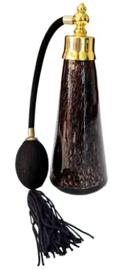 Perfume Pump Bottle Refillable Atomizer Vintage Black & Bronze Retro Style NWT