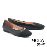 在飛比找Yahoo奇摩購物中心優惠-平底鞋 MODA MODAY 經典日常M字羊皮方頭娃娃平底鞋