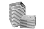SOGA 12X Gastronorm GN Pan Full Size 1/2 GN Pan 10cm Deep Stainless Steel Tray With Lid