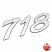 Silver Look 718 Logo Letters Rear Bumper Badge Liftgate Emblem Deck Lid (for: Porsche)