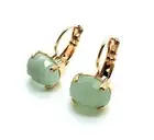 Earrings By Mariana Woman Adorable Faceted Green Quartz Mineral