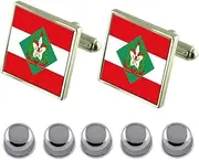 [Select Gifts] Shirt Dress Studs Santa Catarina Flag Cufflinks