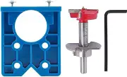 35mm Concealed Hinge Drilling Jig Hole Puncher Locator Opener Concealed Hinge Jig Bit Drill Woodworking Boring Bits Drilling for Cabinet Hinges Door Window Hinge Hole Saw DIY Tools