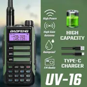 UV-16 Walkie Talkie Tri-Band 10 KM VHF/UHF CB Ham Dual Band Two Way Radio New