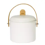 Pebbly 3.5L Compost Bin Kitchen Countertop Food Waste Bin Compost Bucket Cream