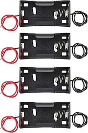 hrsyyl 4pcs D Cell Battery Holder 1.5V D Cell Battery Case Container with Wire D Size Battery Box