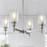 L LOHAS LED 4-Light Chandelier for Dining Room Light Fixture Over Table, 24-I...