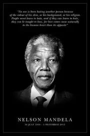 Nelson Mandela (Commemorative) POSTER 61x91cm NEW * learn hate taught love quote