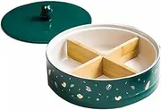 YXUANYZNB Snack Platter Nut Bowl with Lid Ceramic Dried Fruit Tray Nut Serving Platter Household Candy and Snack Storage Box