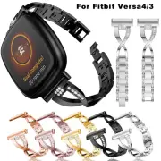 Replacment Stainless Steel For Fitbit Versa 4/3/Sense 2/Sense Strap X Shape Band
