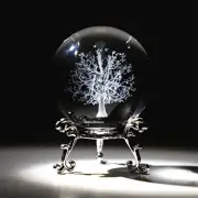60mm 3D Glass Laser Tree of Life Ball Figurine Life Tree Crystal Ball Decor