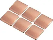 sourcing map Heatsink Copper Pad Shim 20mm x 20mm x 1.5mm Thermal Conductive Heat Sink for Electronic Chip Cooling Pack of 6