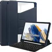 Jarttarn Keyboard Case Compatible with Samsung Galaxy Tab A9 Plus 2023 11 inch Rotating Stand Smart Tablet Cover Detachable Wireless Tab A9+ Keyboard Case with Pen Holder (Blue+Keyboard)