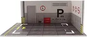 1/24 Scale Parking Lot Model, Realistic Parking Lot Display for Sports Car Collectors, Display Stand for Home Desk, Shelf, or Collectible Car Showcase, Model Parking Lot Scene for